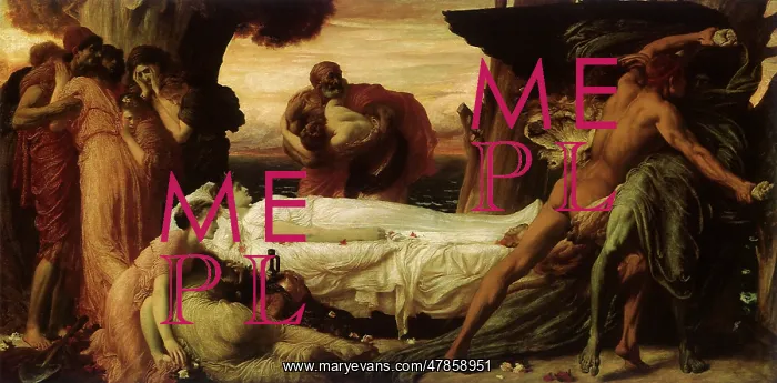 : Hercules Wrestles Death, by Leighton : Hercules Wrestles Death, by Leighton