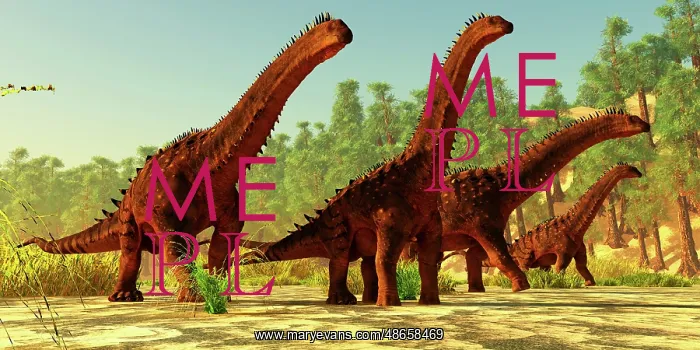  : A herd of Alamosaurus sauropod dinosaurs walk