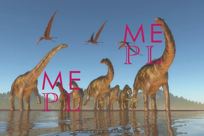 : Herd of Argentinosaurus and Deinocheirus dinosaurs : Herd of Argentinosaurus and Deinocheirus dinosaurs