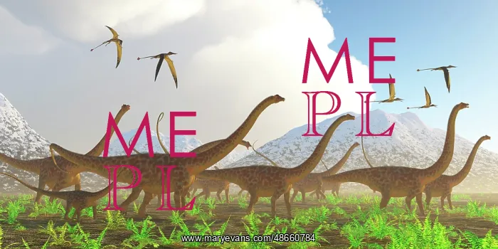 : A herd of Diplodocus dinosaurs on their yearly migration : A herd of Diplodocus dinosaurs on their yearly migration