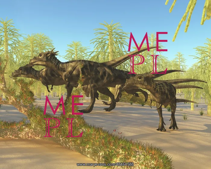 : A herd of Dracorex dinosaurs walk through a carboniferous ? : A herd of Dracorex dinosaurs walk through a carboniferous ?