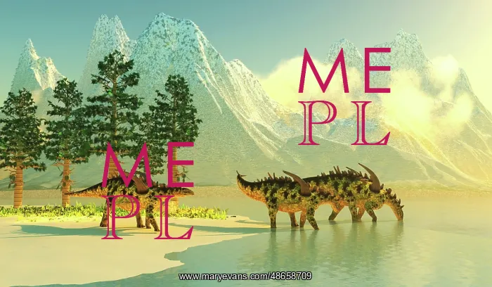 : A herd of Gigantspinosaurus dinosaurs come down : A herd of Gigantspinosaurus dinosaurs come down