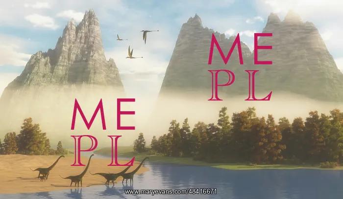 : A herd of Mamenchisaurus dinosaurs grazing along a river : A herd of Mamenchisaurus dinosaurs grazing along a river
