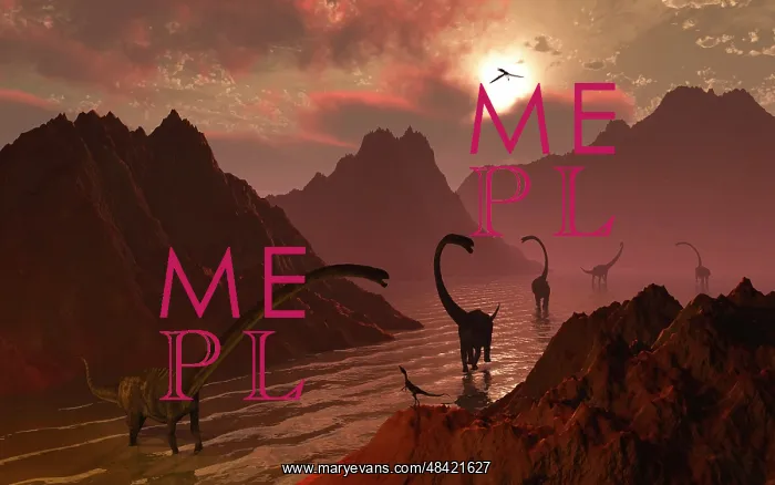 : A herd of Omeisaurus dinosaurs in a prehistoric lake : A herd of Omeisaurus dinosaurs in a prehistoric lake