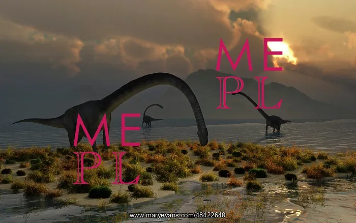 : A herd of Omeisaurus sauropod dinosaurs grazing : A herd of Omeisaurus sauropod dinosaurs grazing