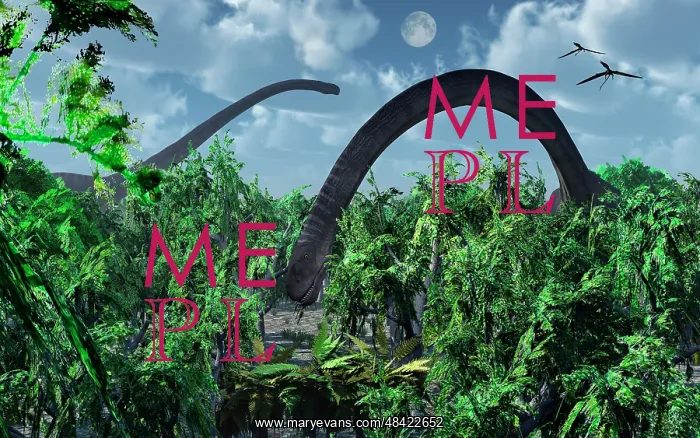 : A herd of Omeisaurus sauropod dinosaurs grazing : A herd of Omeisaurus sauropod dinosaurs grazing