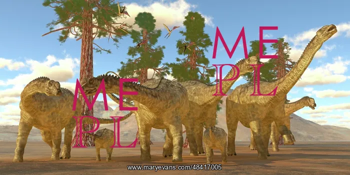 : A herd of sauropod Uberabatitan dinosaurs : A herd of sauropod Uberabatitan dinosaurs