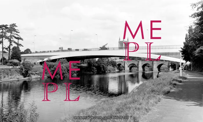  : Hereford, Greyfriars Bridge and River Wye c1966