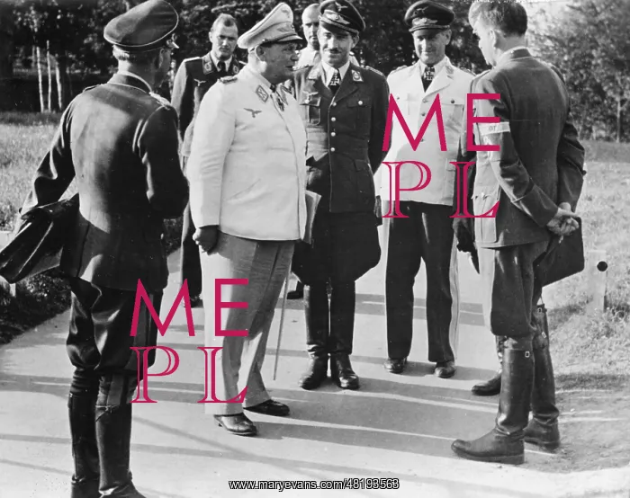 : Hermann Goering with Adolf Galland, Bruno Loerzer and Albert : Hermann Goering with Adolf Galland, Bruno Loerzer and Albert