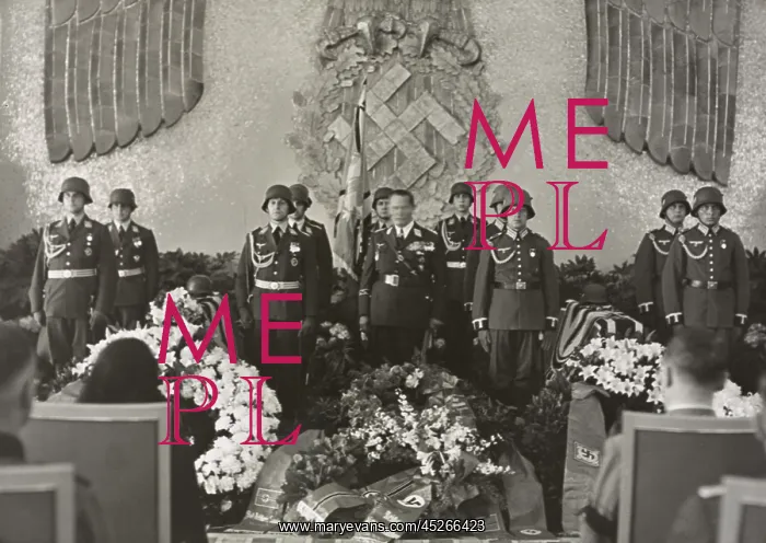 : Hermann Goering at the funeral of Captain Curt : Hermann Goering at the funeral of Captain Curt