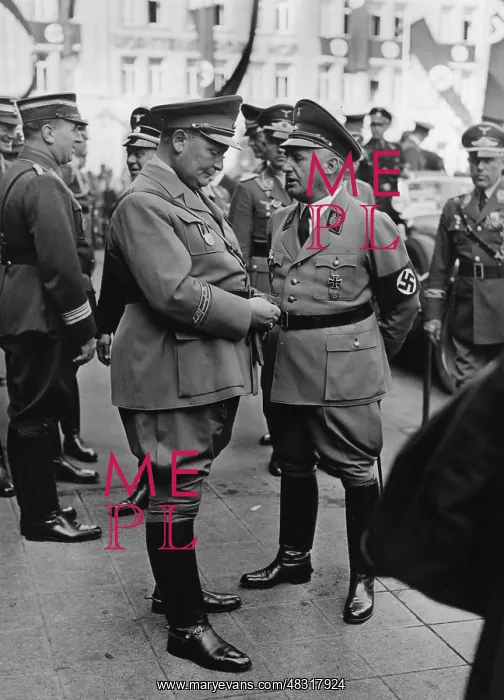 : Hermann Goering and Julius Streicher at the : Hermann Goering and Julius Streicher at the