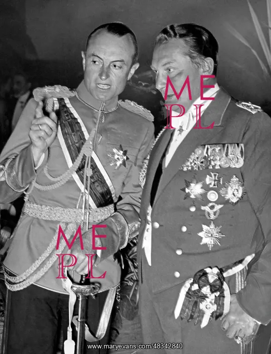 : Hermann Goering with Paul of Yugoslavia, 1939 : Hermann Goering with Paul of Yugoslavia, 1939