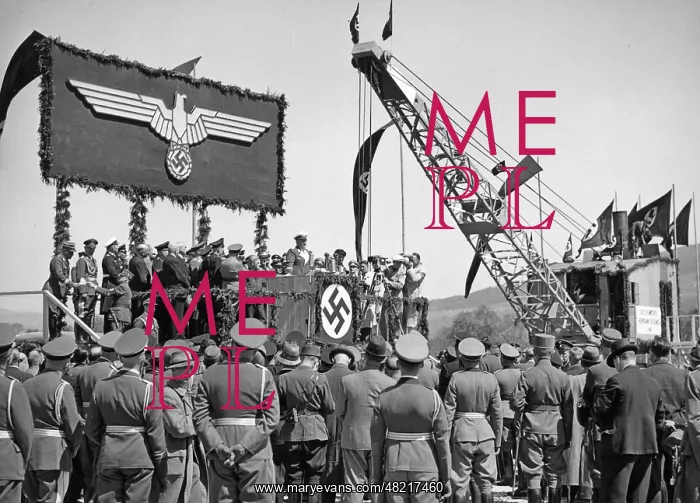 : Hermann Goering at the start of construction of the Reichswe : Hermann Goering at the start of construction of the Reichswe
