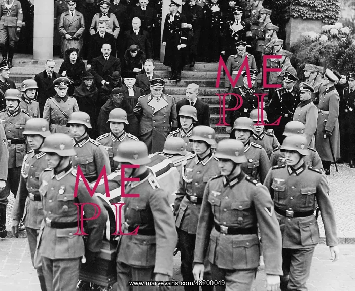 : Hermann Goring at the funeral of Fritz Rigele, 1937 : Hermann Goring at the funeral of Fritz Rigele, 1937