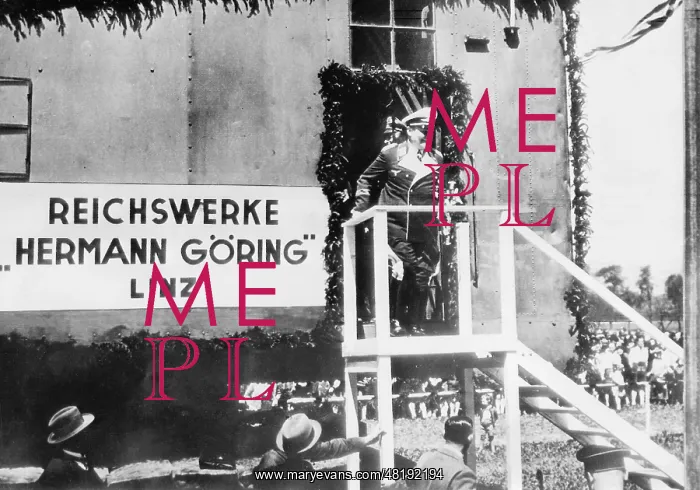 : Hermann Goring at the start of the constructions for the Re : Hermann Goring at the start of the constructions for the Re
