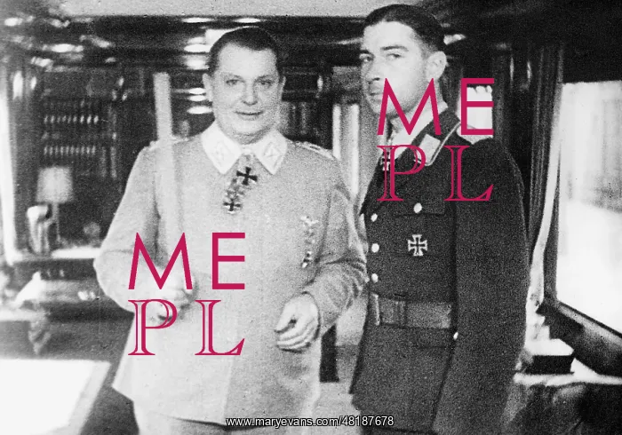 : Hermann Goring with Werner Molders, 1941 : Hermann Goring with Werner Molders, 1941