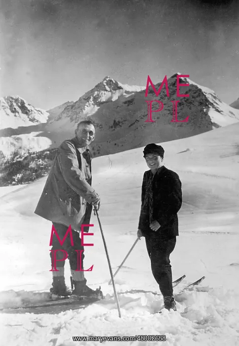 : Hermann Hesse skiing, 1928 : Hermann Hesse skiing, 1928