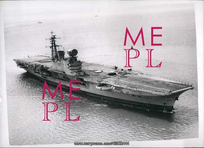 : Hermes aircraft carrier sails into Southampton : Hermes aircraft carrier sails into Southampton