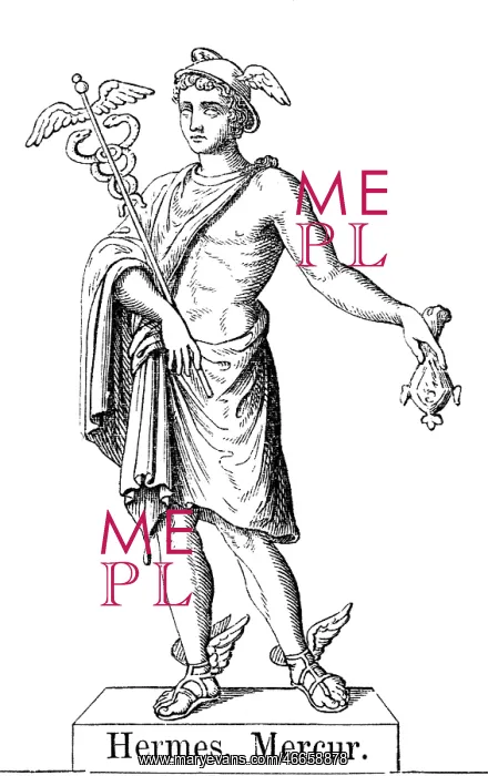 : Hermes, (lat. Mercurius), Greek deity, messenger : Hermes, (lat. Mercurius), Greek deity, messenger