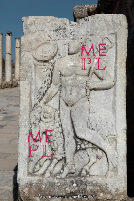 : Hermes relief, Ephesus, Izmir, Turkey : Hermes relief, Ephesus, Izmir, Turkey