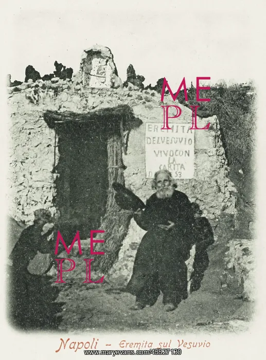 : Hermit living on Mount Vesuvius : Hermit living on Mount Vesuvius