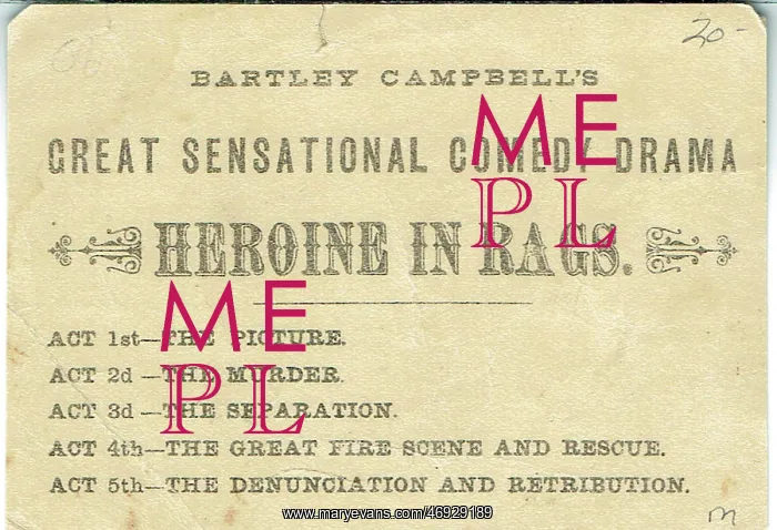: The Heroine in Rags by Bartley Campbell : The Heroine in Rags by Bartley Campbell
