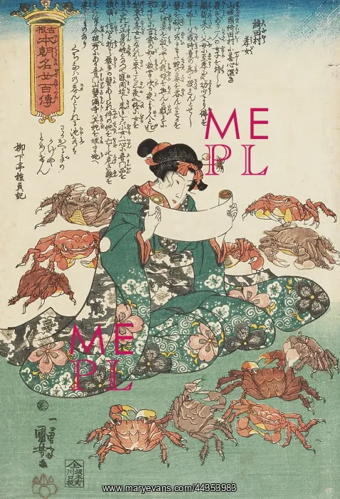 : Heroine reading surrounded by crabs : Heroine reading surrounded by crabs