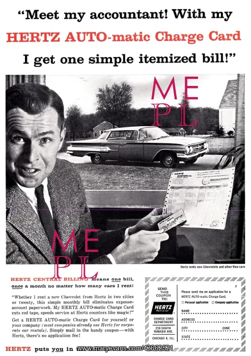 : Hertz Rent a Car 1960 : Hertz Rent a Car 1960