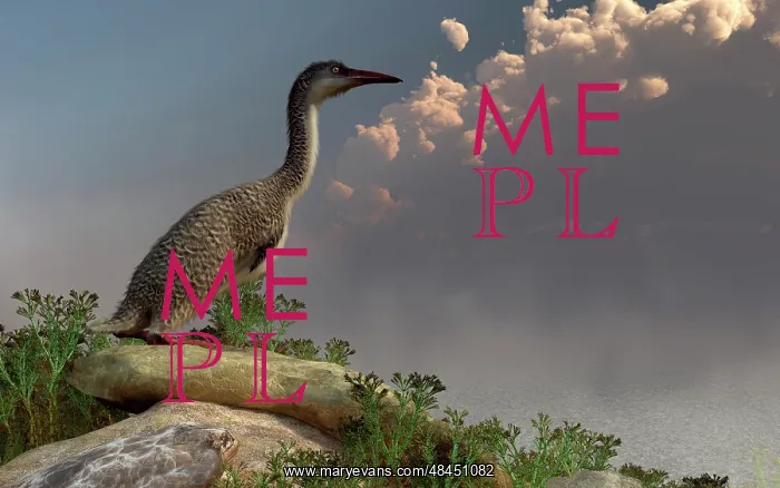 : Hesperornis on the shoreline : Hesperornis on the shoreline