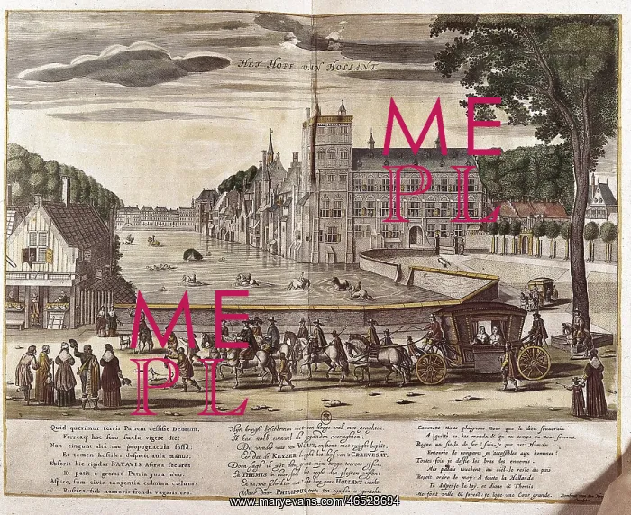: Het Hoff van Hollant. Engraving. FRANCE. ZLE-DE-FRANCE : Het Hoff van Hollant. Engraving. FRANCE. ZLE-DE-FRANCE