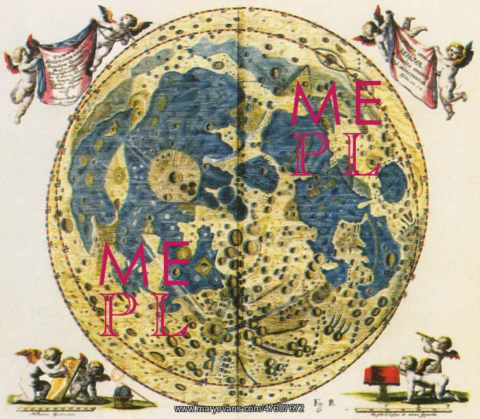 : Hevelius. Map of the Moon by the Polish astronomer Johannes Hevelius : Hevelius. Map of the Moon by the Polish astronomer Johannes Hevelius