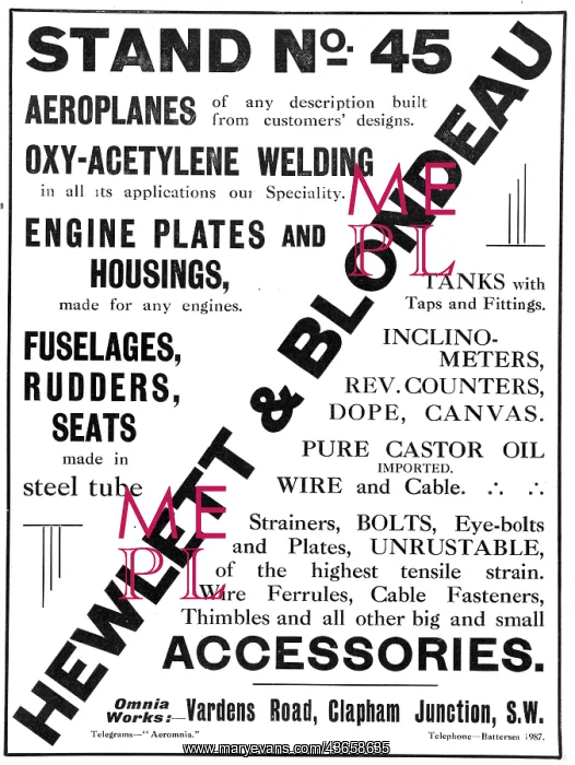 : Hewlett & Blondeau Aeronautical Engineers : Hewlett & Blondeau Aeronautical Engineers