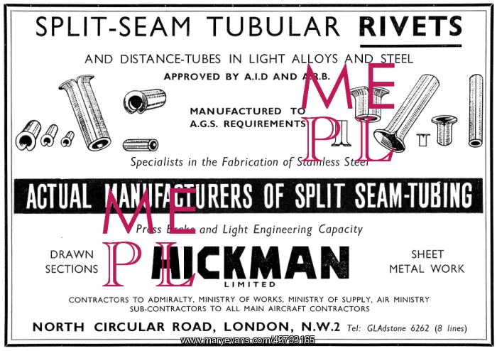 : Hickman Split-Seam Tubular Rivets - Hickman AGS : Hickman Split-Seam Tubular Rivets - Hickman AGS