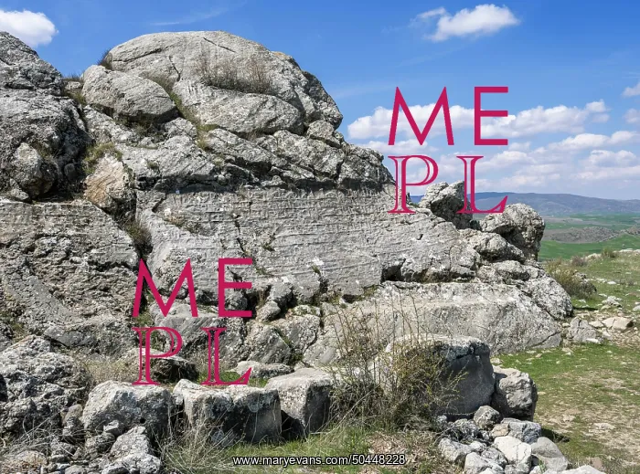 : Hieroglyphic inscription, Hattusa, Anatolia, Turkey : Hieroglyphic inscription, Hattusa, Anatolia, Turkey