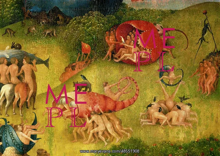 : Hieronymus Bosch. The Garden of Earthly Delights. Detail : Hieronymus Bosch. The Garden of Earthly Delights. Detail