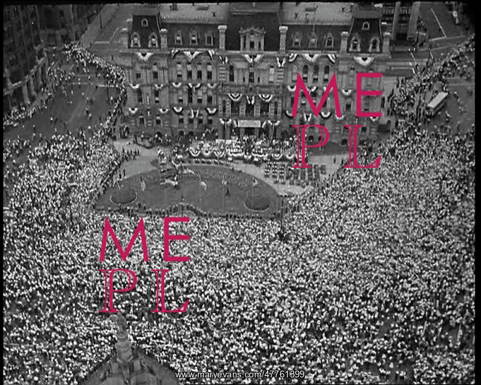 : High Angle Shot of a Crowd at the Town Square : High Angle Shot of a Crowd at the Town Square