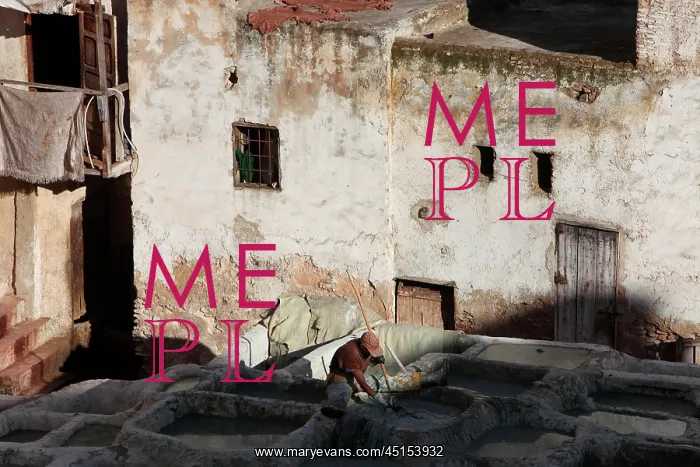 : Fez. High angle view of Chouara Tannery, Fez, Morocco : Fez. High angle view of Chouara Tannery, Fez, Morocco