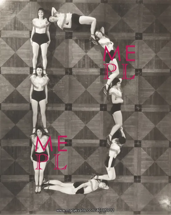 : High angle view of women forming the letter D : High angle view of women forming the letter D
