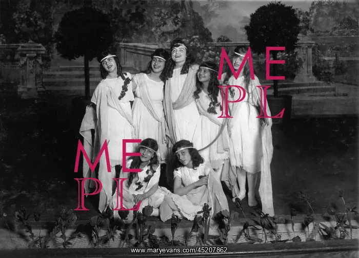 : High school play, original caption: Miss ? : High school play, original caption: Miss ?