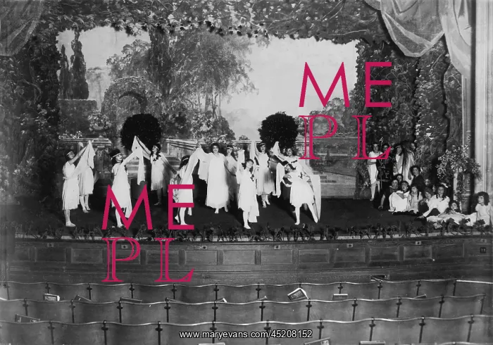 : High school play, original caption: Miss ? : High school play, original caption: Miss ?