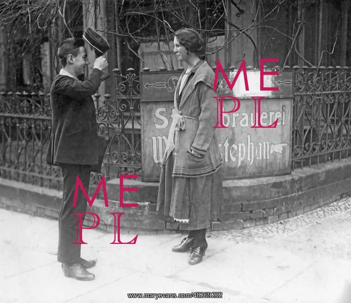 : High school student and girl, 1923 : High school student and girl, 1923