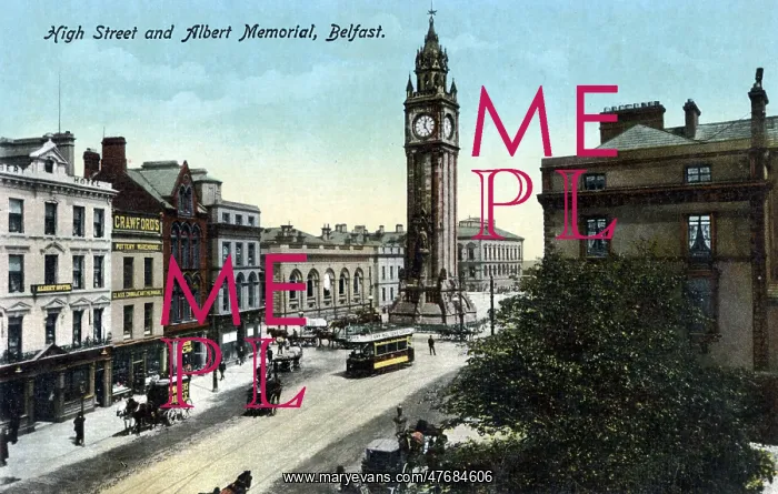 : High Street and Albert Memorial, Belfast, Northern Ireland : High Street and Albert Memorial, Belfast, Northern Ireland