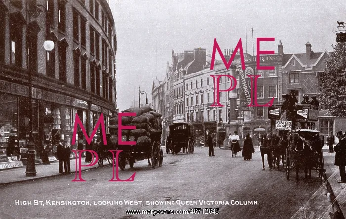 : High Street Kensington - looking west : High Street Kensington - looking west