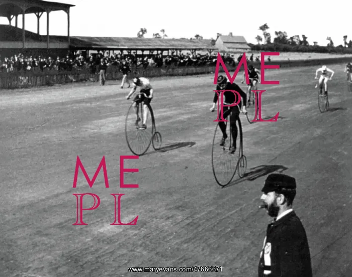 : High Wheeler Bicycle Race, 1890s : High Wheeler Bicycle Race, 1890s