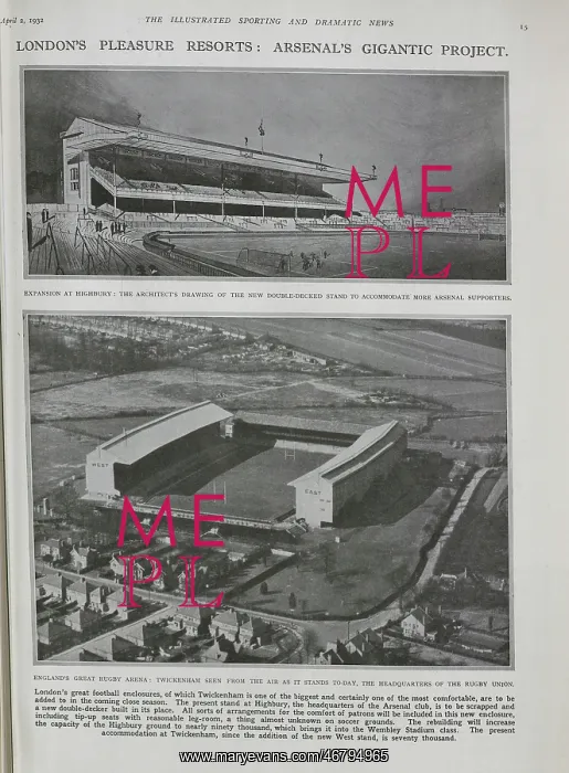 : Highbury and Twickenham Stadiums : Highbury and Twickenham Stadiums