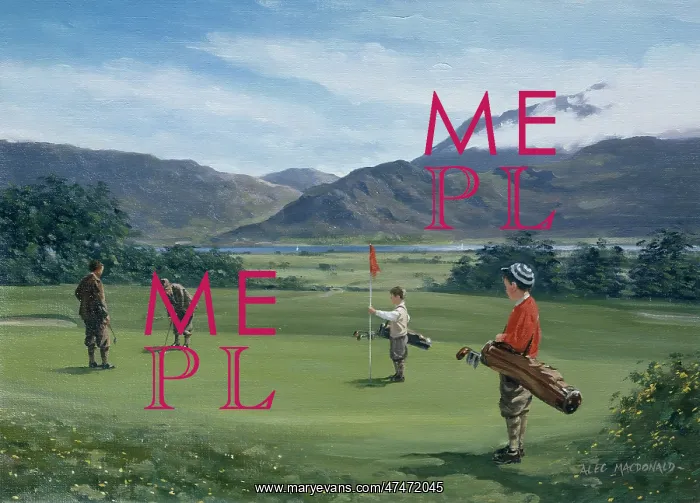 : Highland Caddies ' golfing scene : Highland Caddies ' golfing scene