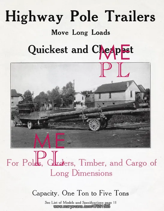 : Highway Pole Trailers move long loads : Highway Pole Trailers move long loads