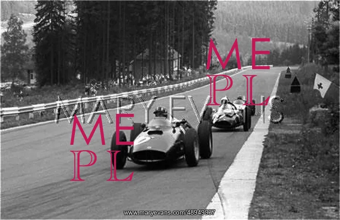 : Hill in a BRM P48, Spa, Belgium : Hill in a BRM P48, Spa, Belgium