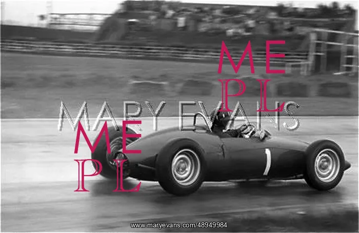 : Hill in a BRM P57 Aintree, England : Hill in a BRM P57 Aintree, England