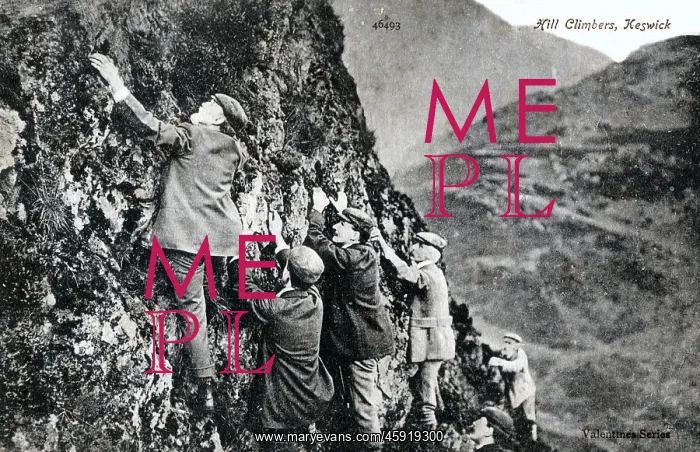 : Hill Climbers, Keswick, Lake District, Cumbria, England : Hill Climbers, Keswick, Lake District, Cumbria, England